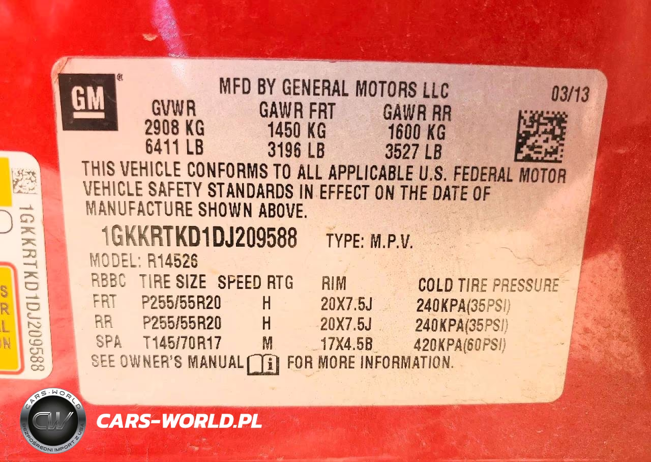 2013 GMC Acadia Denali VIN:1GKKRTKD1DJ209588 - 13