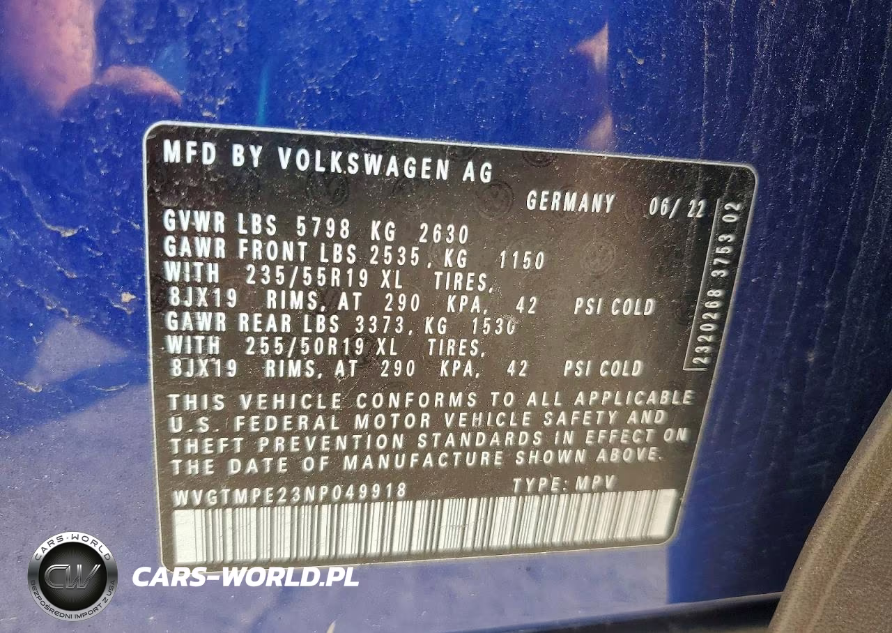 2022 Volkswagen Id.4 Pro S VIN:WVGTMPE23NP049918 - 13