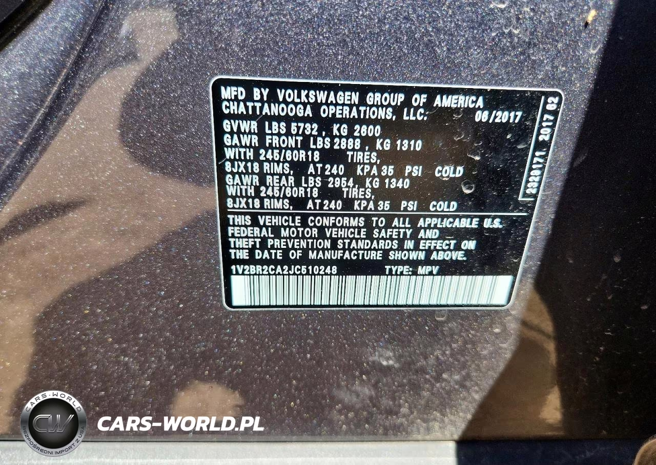 2018 Volkswagen Atlas VIN:1V2BR2CA2JC510248 - 12