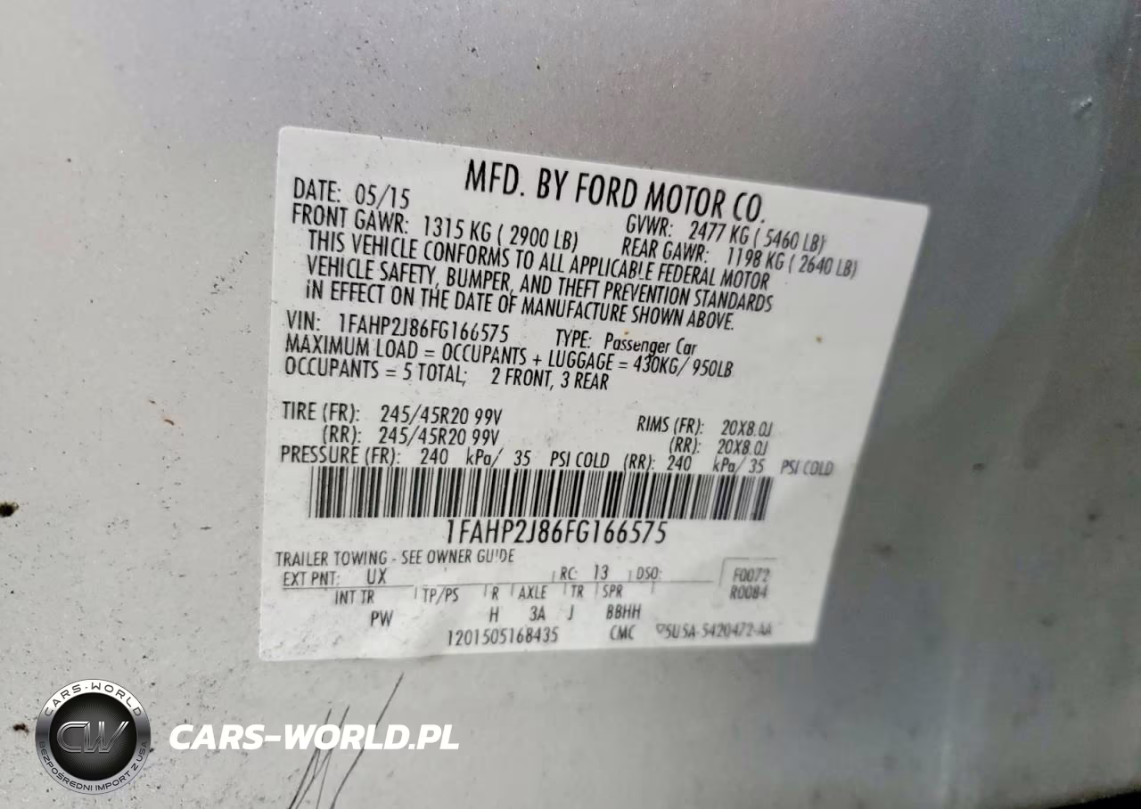 2015 Ford Taurus Limited VIN:1FAHP2J86FG166575 - 12
