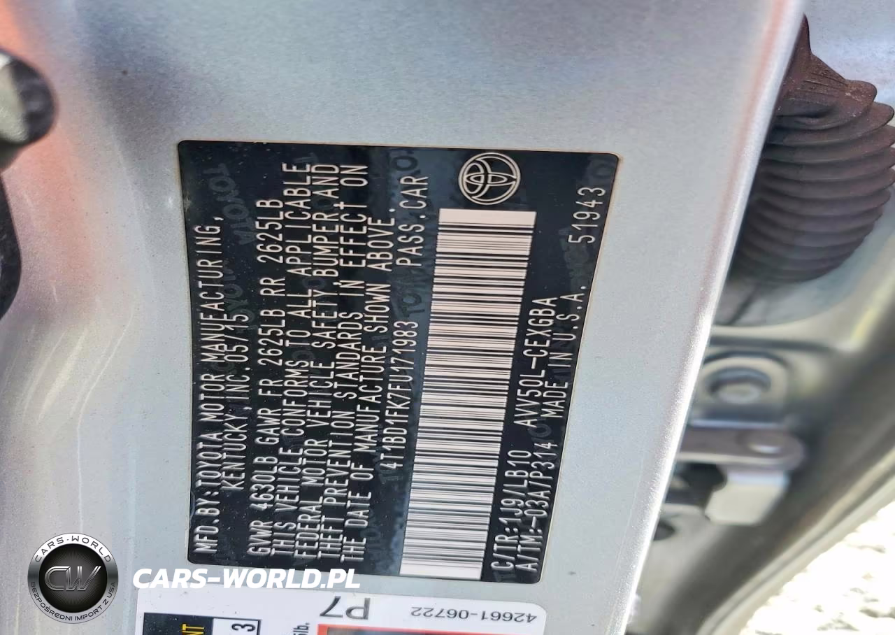 2015 Toyota Camry Hybrid Xle VIN:4T1BD1FK7FU171983 - 12