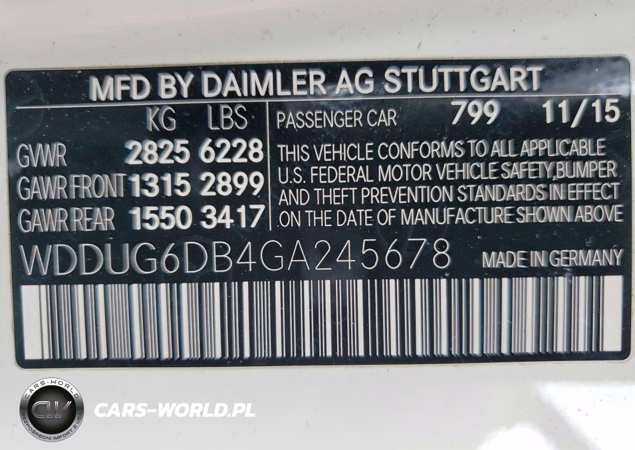 2016 Mercedes-Benz S 550E VIN:WDDUG6DB4GA245678 - 13