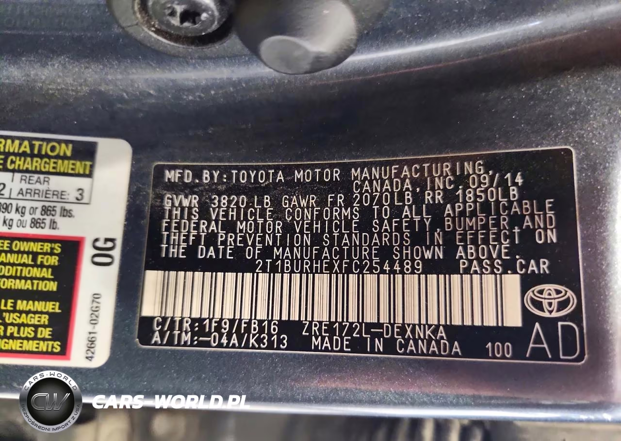 2015 Toyota Corolla Le VIN:2T1BURHEXFC254489 - 13