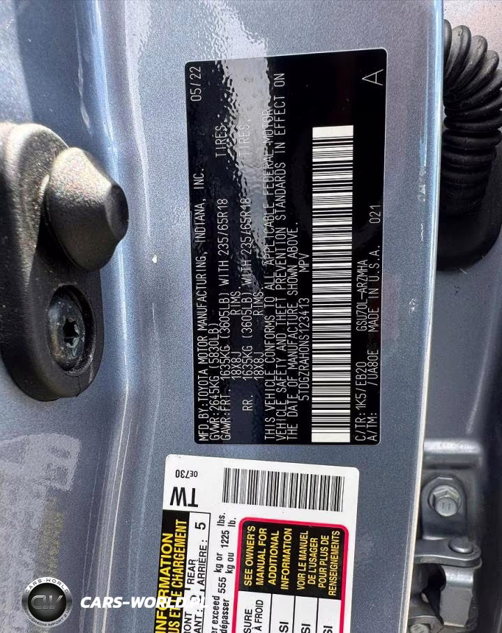 2022 Toyota Highlander Xle VIN:5TDGZRAH0NS123413 - 10