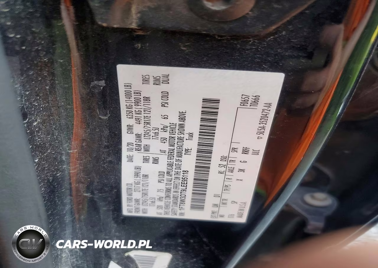 2020 Ford F-350 VIN:1FT8W3DT9LEE95118 - 12