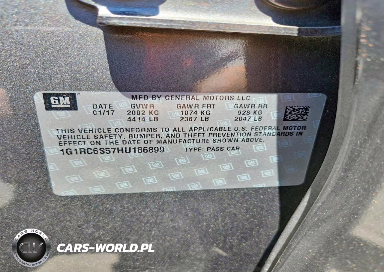 2017 Chevrolet Volt Lt VIN:1G1RC6S57HU186899 - 12