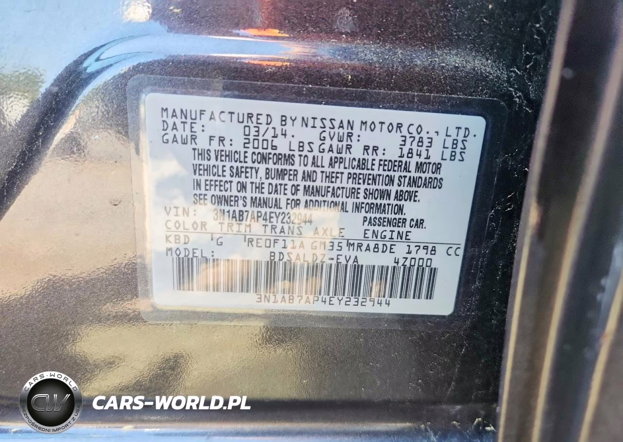 2014 Nissan Sentra Sv VIN:3N1AB7AP4EY232944 - 12