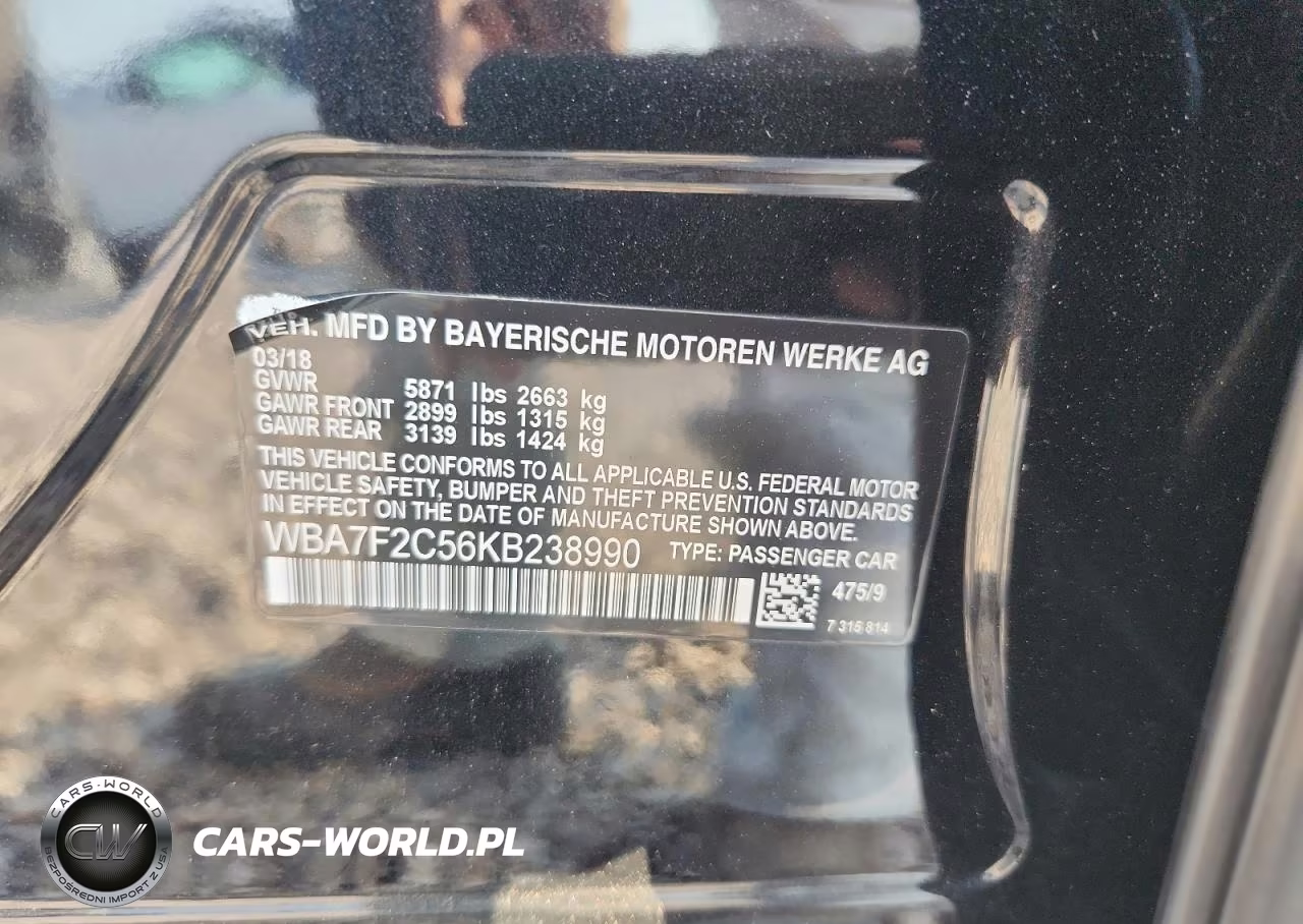 2019 BMW 750 Xi VIN:WBA7F2C56KB238990 - 13