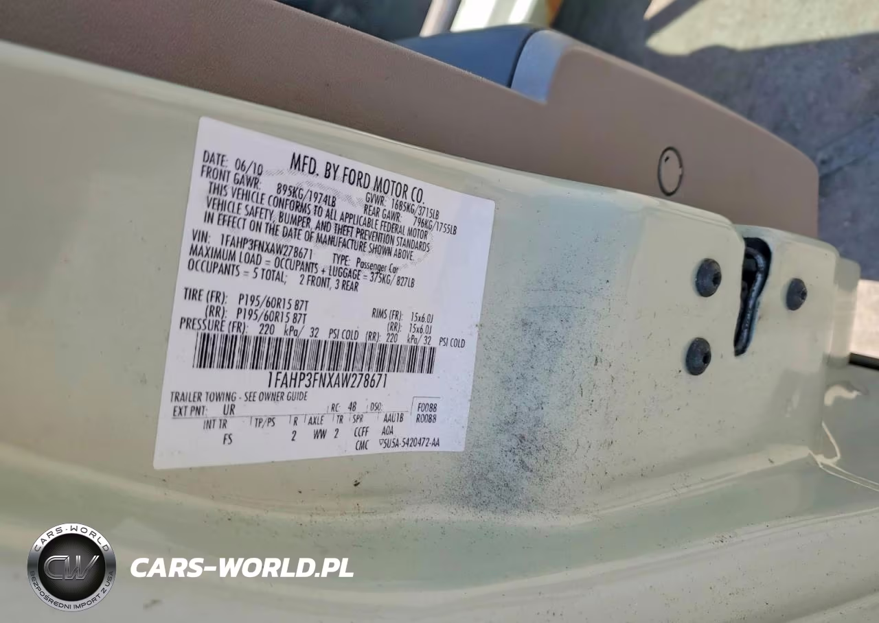 2010 Ford Focus VIN:1FAHP3FNXAW278671 - 12