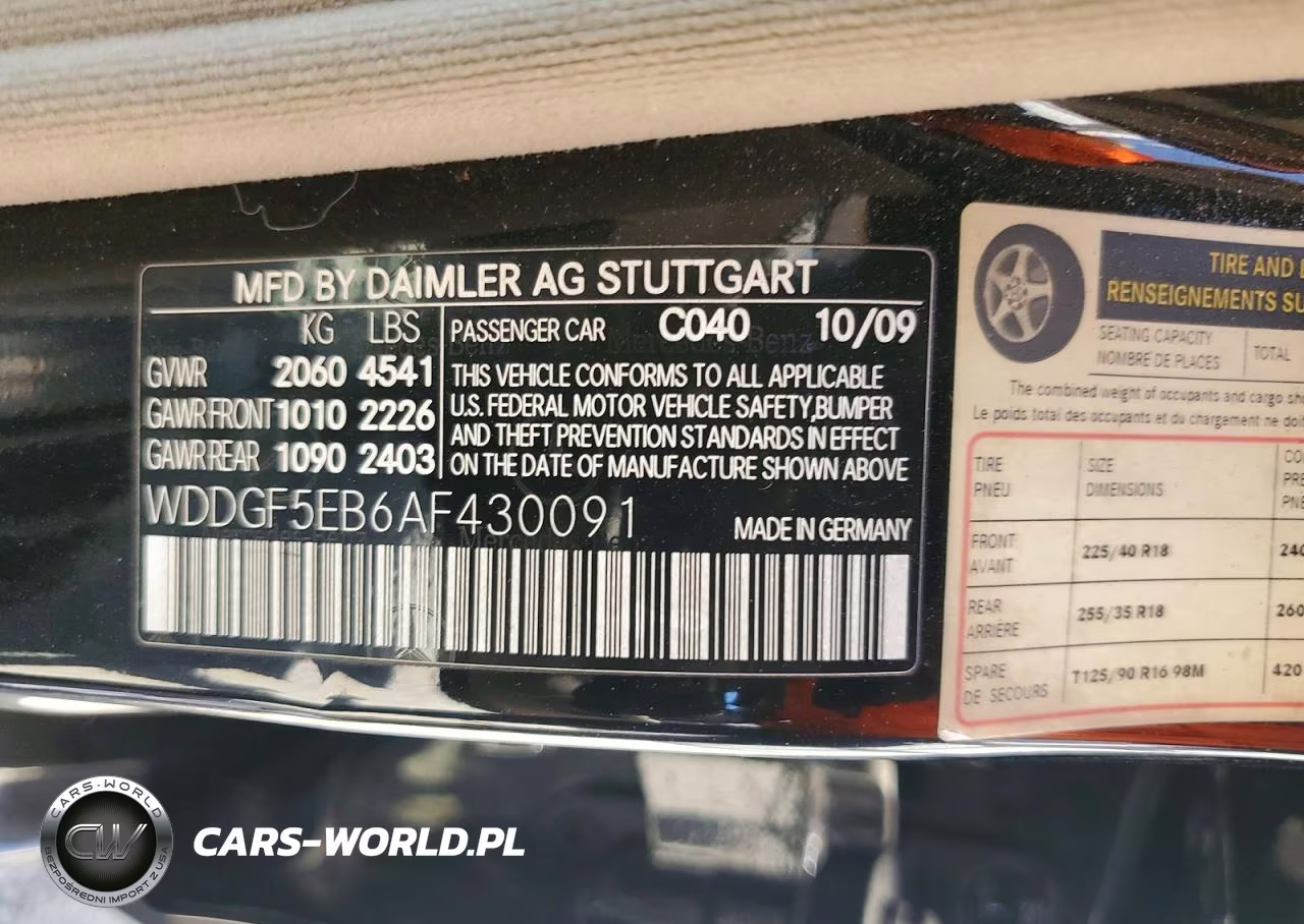 2010 Mercedes-Benz C 300 VIN:WDDGF5EB6AF430091 - 12