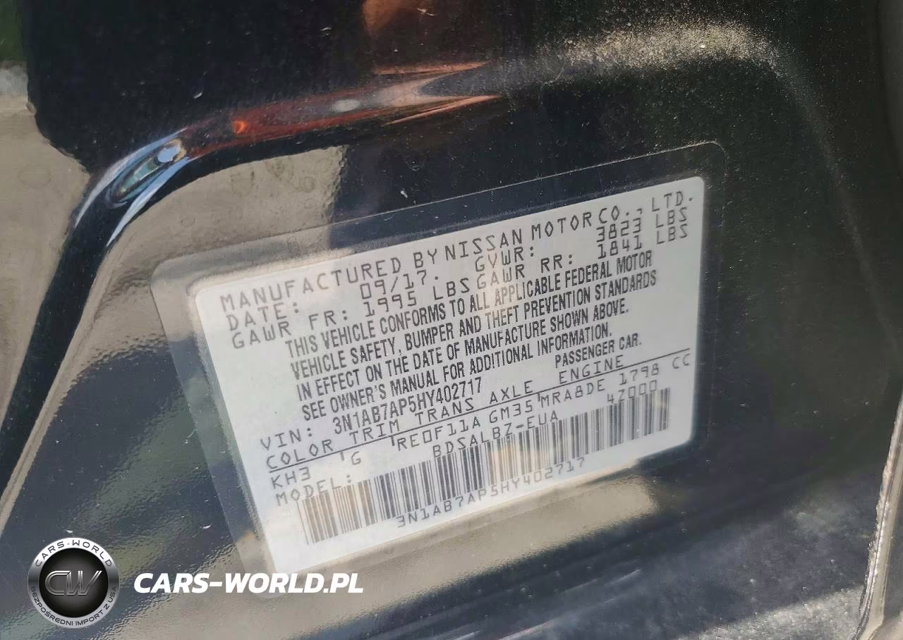 2017 Nissan Sentra S VIN:3N1AB7AP5HY402717 - 12