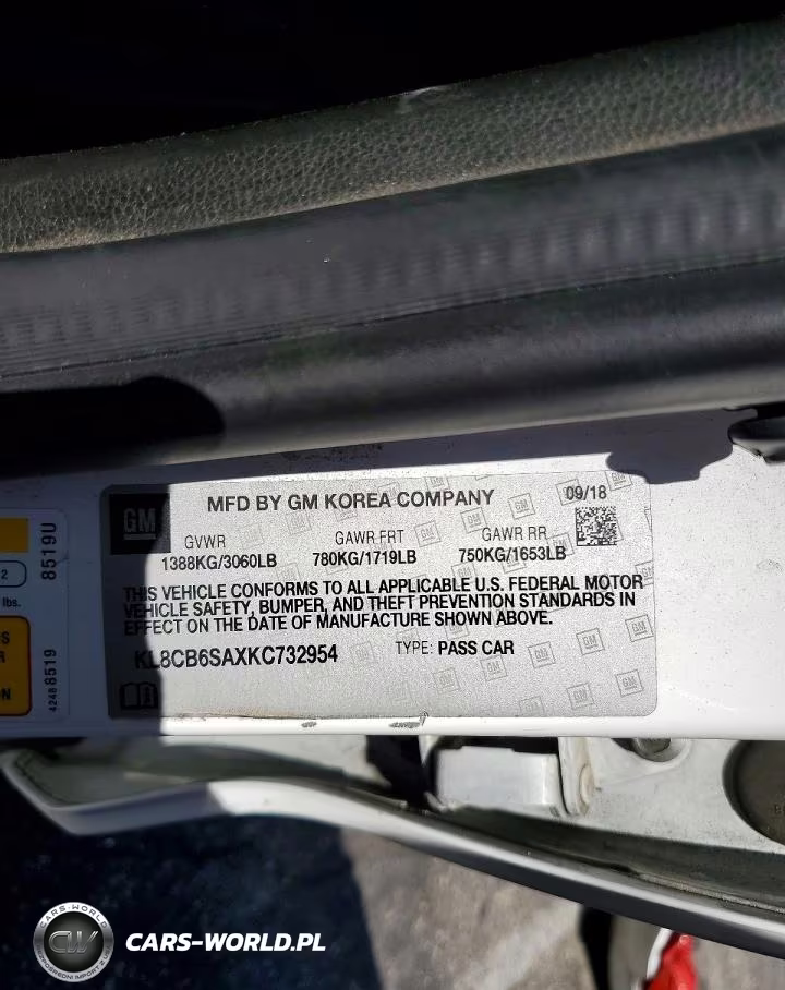 2019 Chevrolet Spark Ls VIN:KL8CB6SAXKC732954 - 13