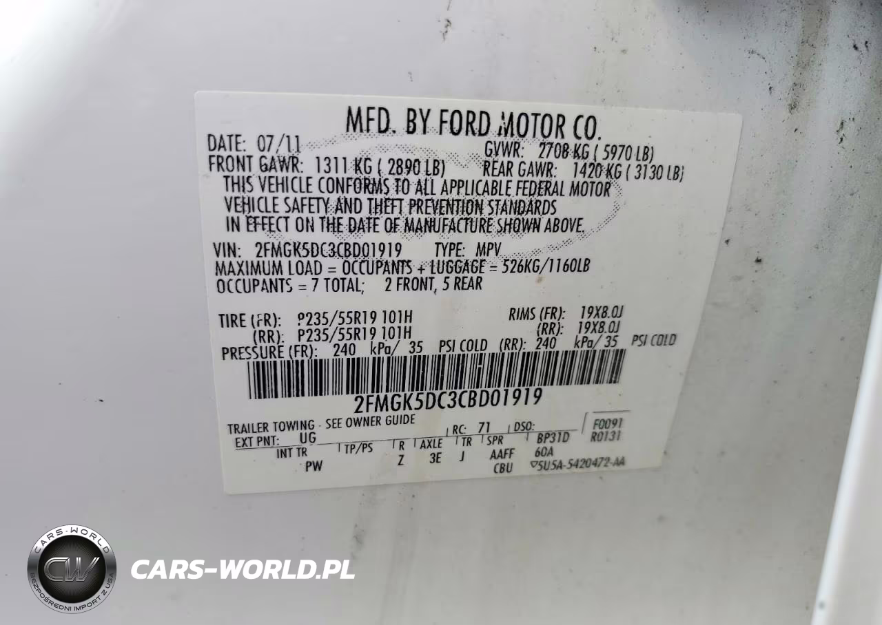 2012 Ford Flex Limited VIN:2FMGK5DC3CBD01919 - 13