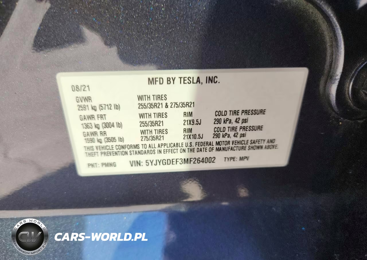 2021 Tesla Model Y VIN:5YJYGDEF3MF264002 - 12