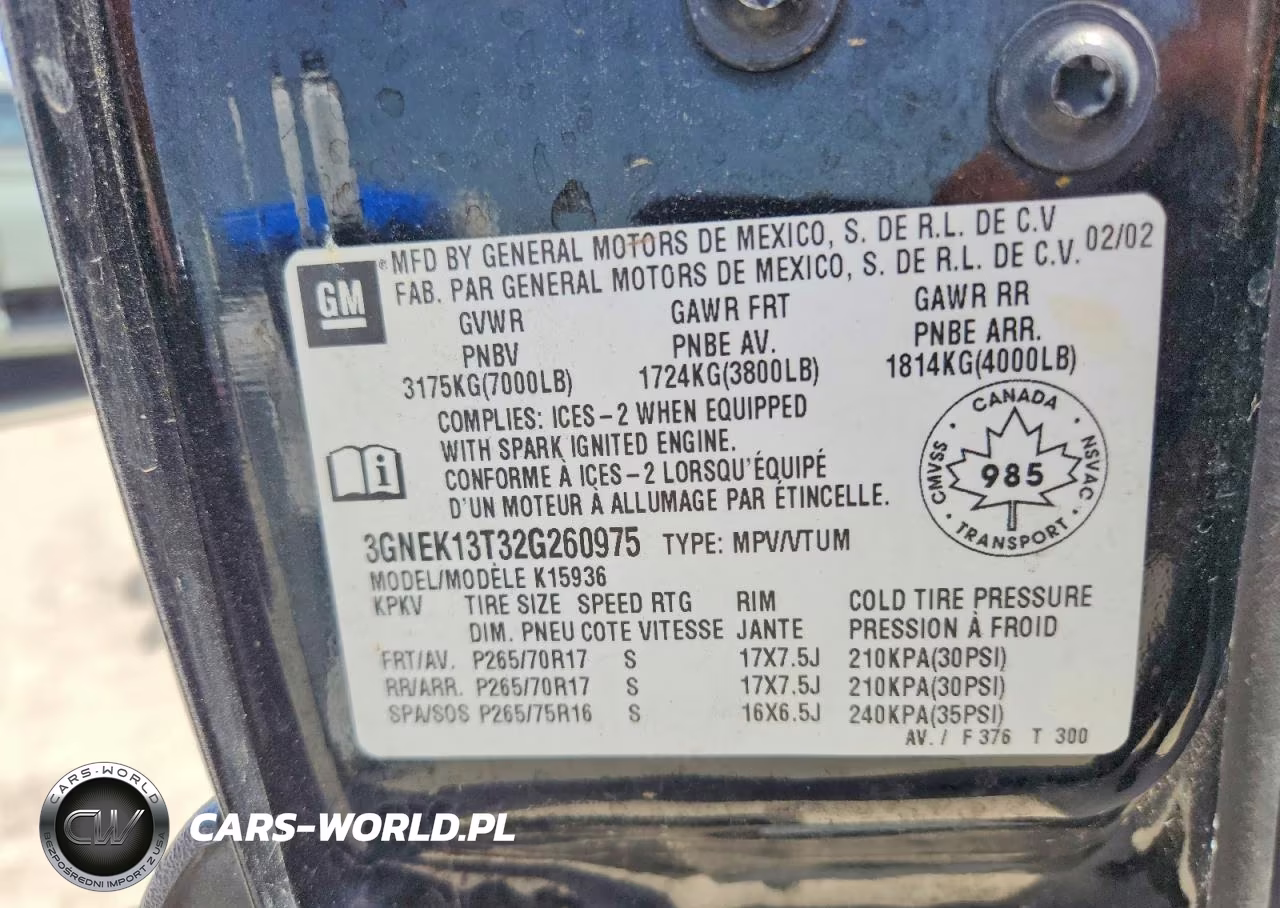 2002 Chevrolet Avalanche K1500 VIN:3GNEK13T32G260975 - 12