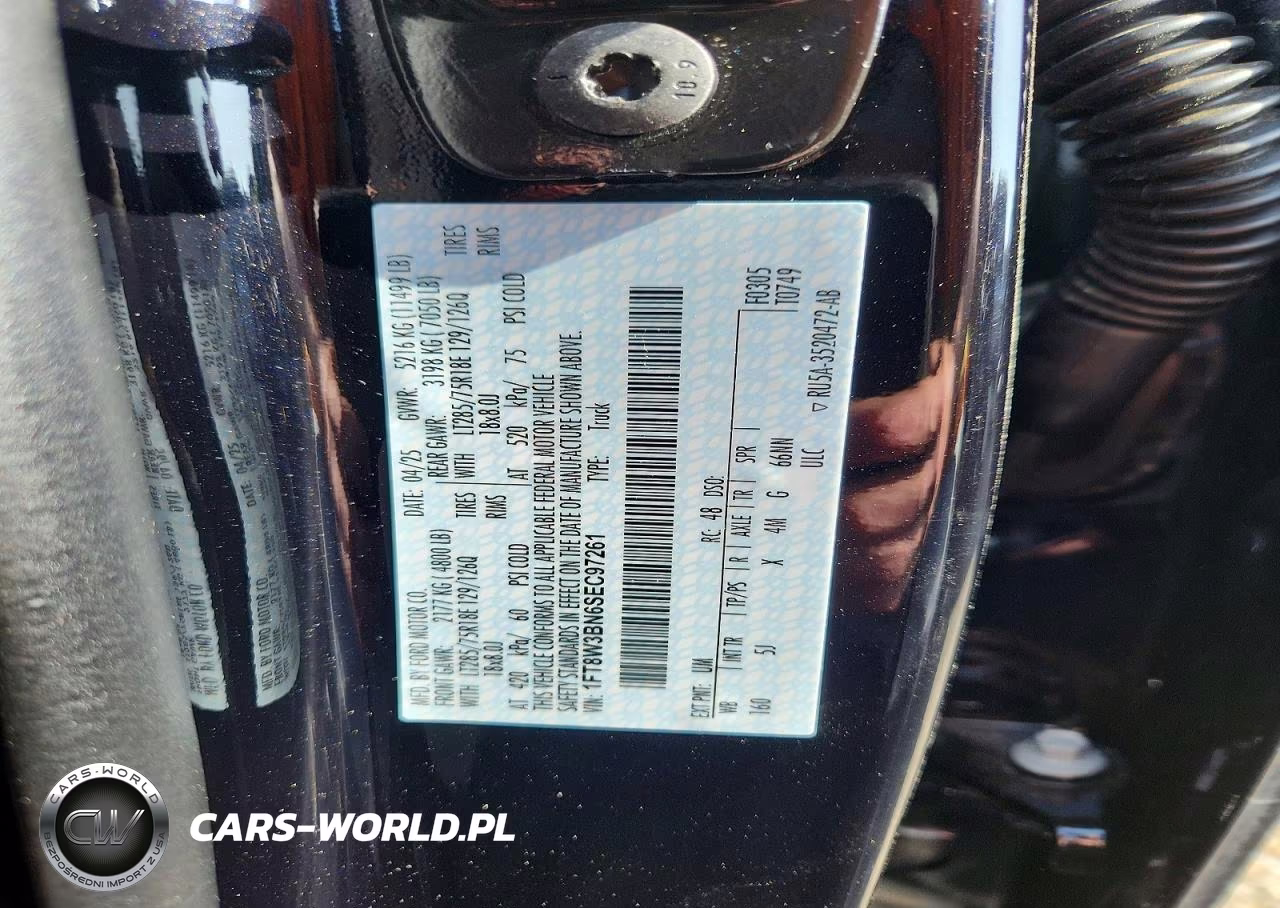 2025 Ford F350 Super Duty VIN:1FT8W3BN6SEC97261 - 13