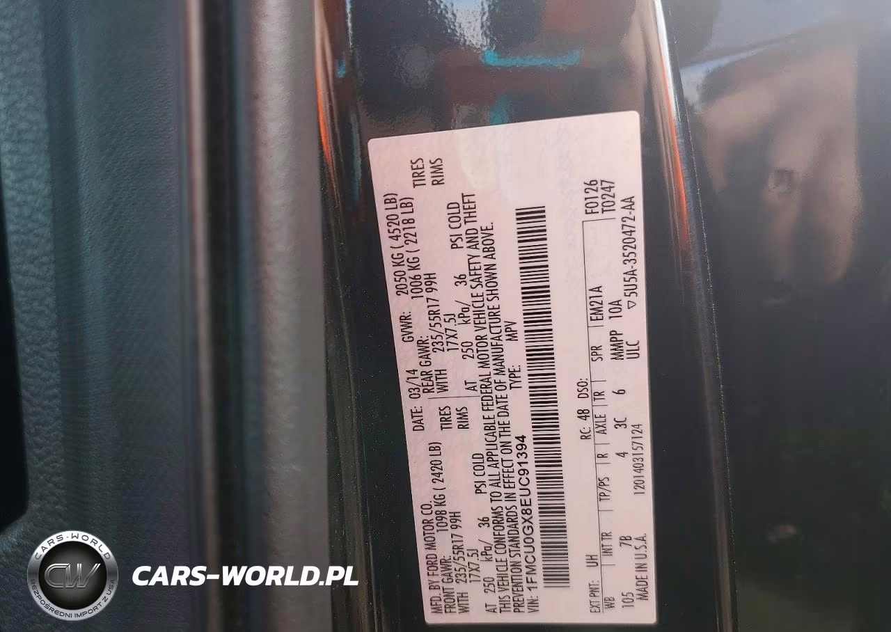 2014 Ford Escape Se VIN:1FMCU0GX8EUC91394 - 13