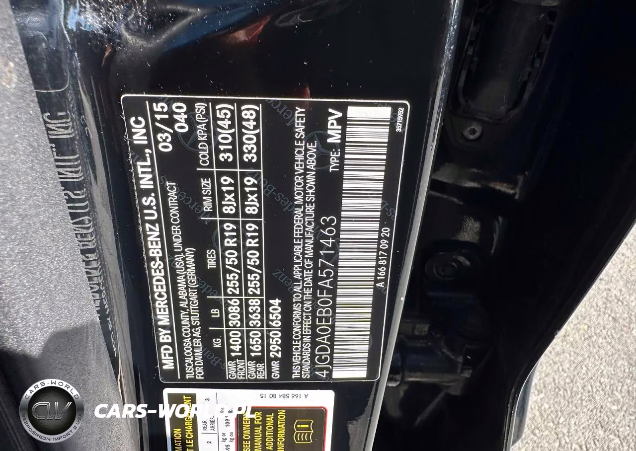 2015 Mercedes-Benz Ml 250 Bluetec VIN:4JGDA0EB0FA571463 - 10