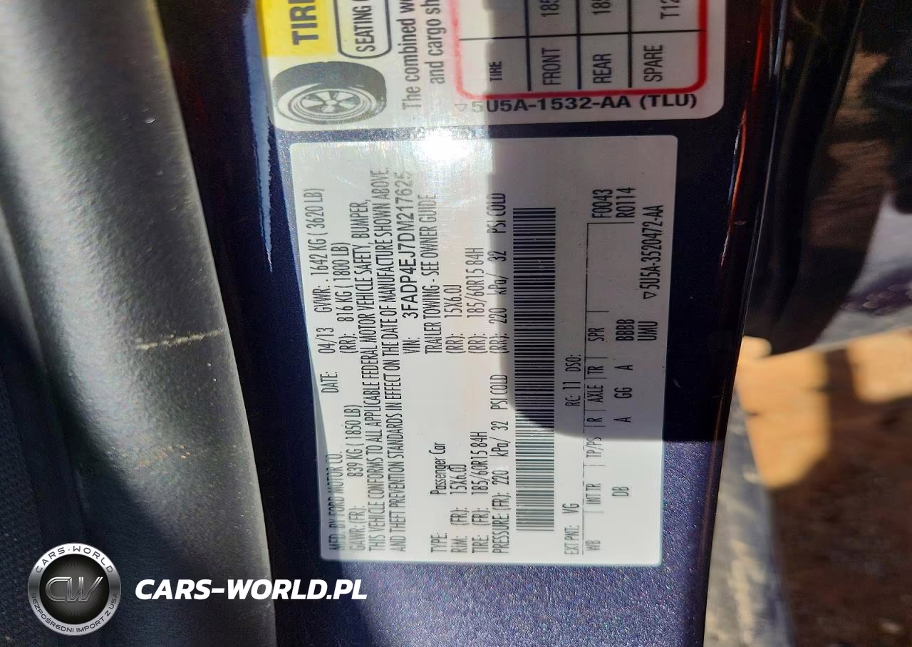 2013 Ford Fiesta Se VIN:3FADP4EJ7DM217625 - 12