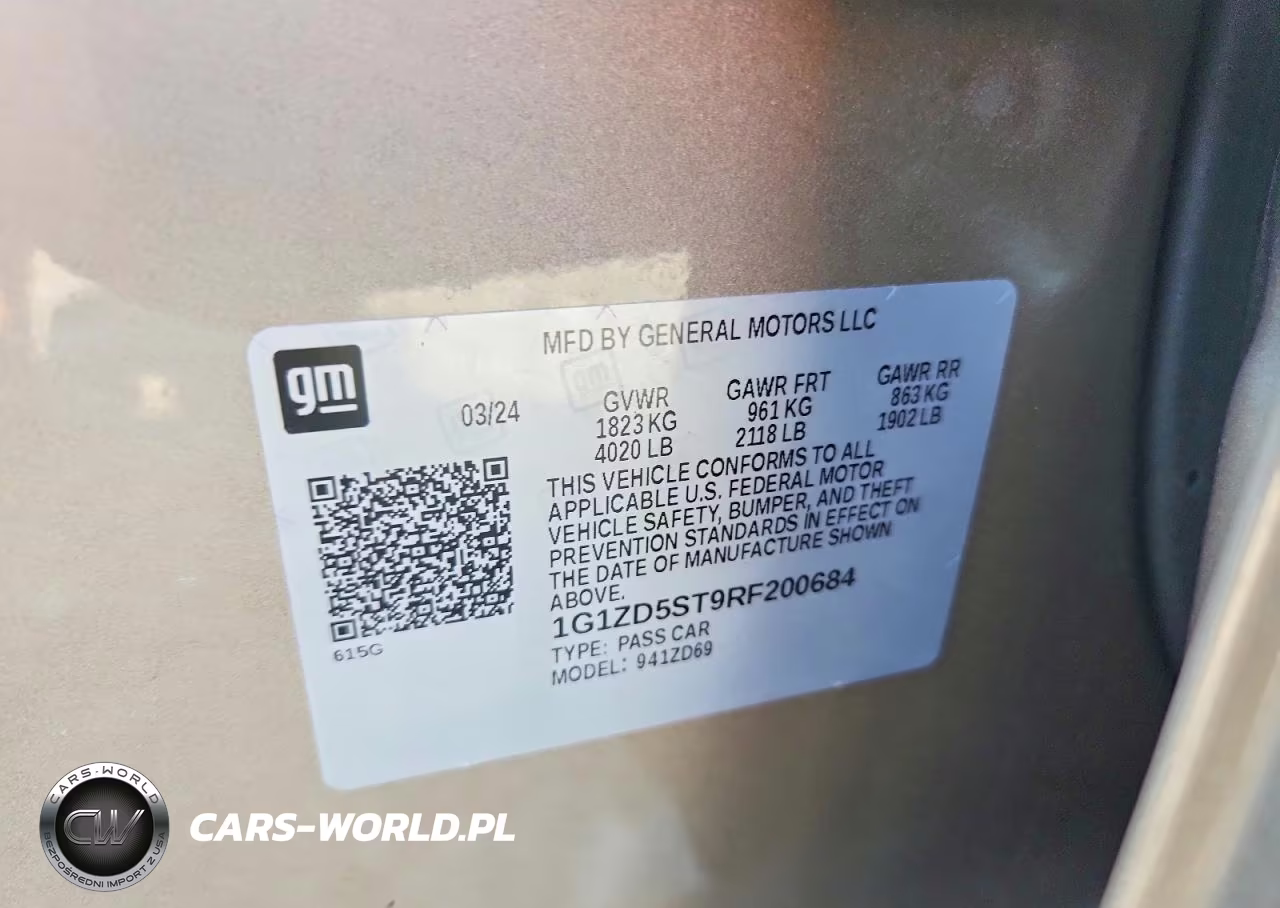 2024 Chevrolet Malibu Lt VIN:1G1ZD5ST9RF200684 - 12