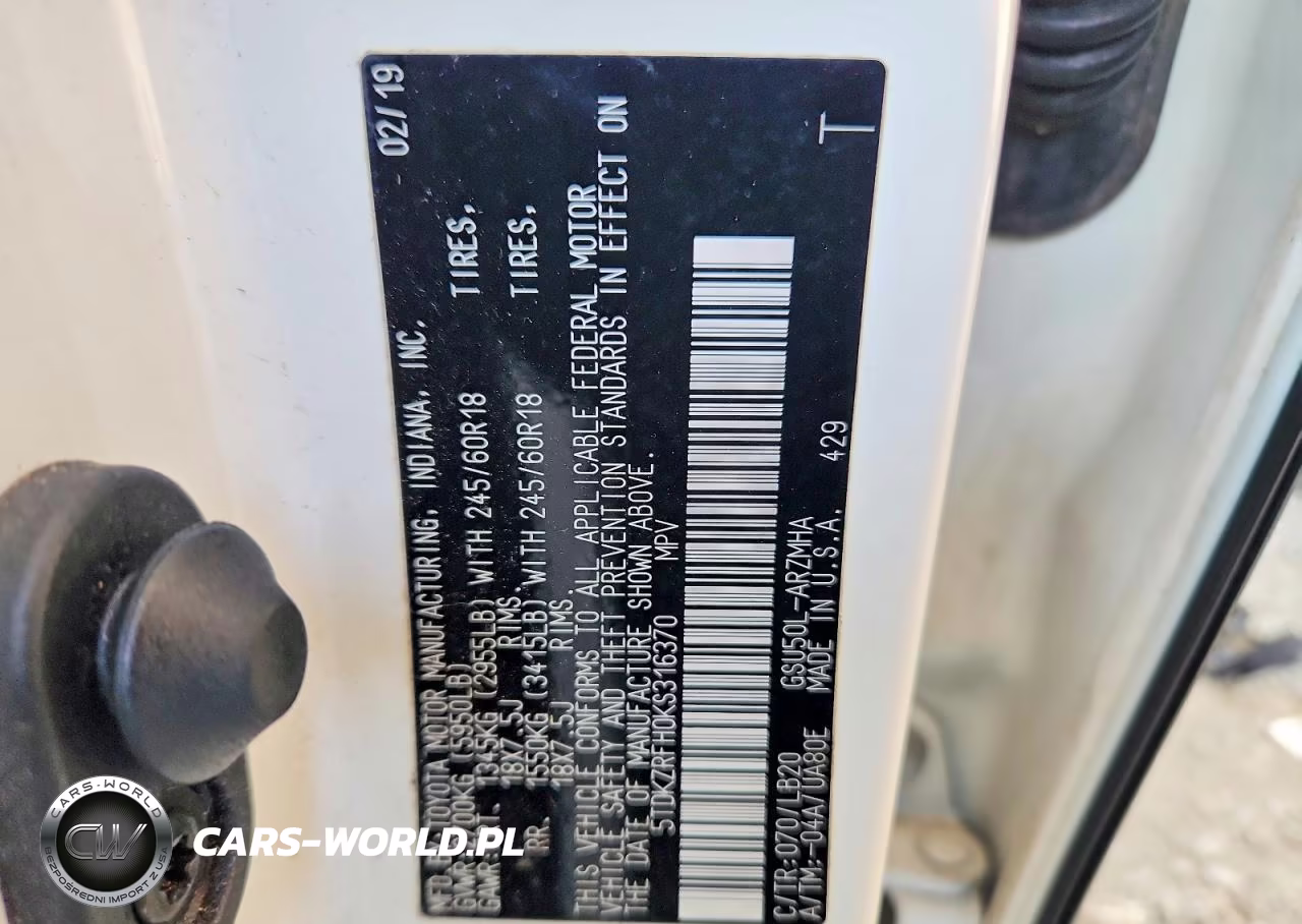2019 Toyota Highlander Xle VIN:5TDKZRFH0KS316370 - 13