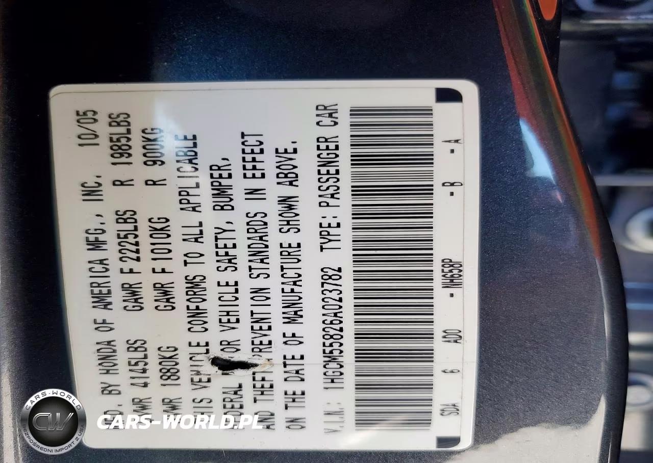 2006 Honda Accord Ex VIN:1HGCM55826A023782 - 13