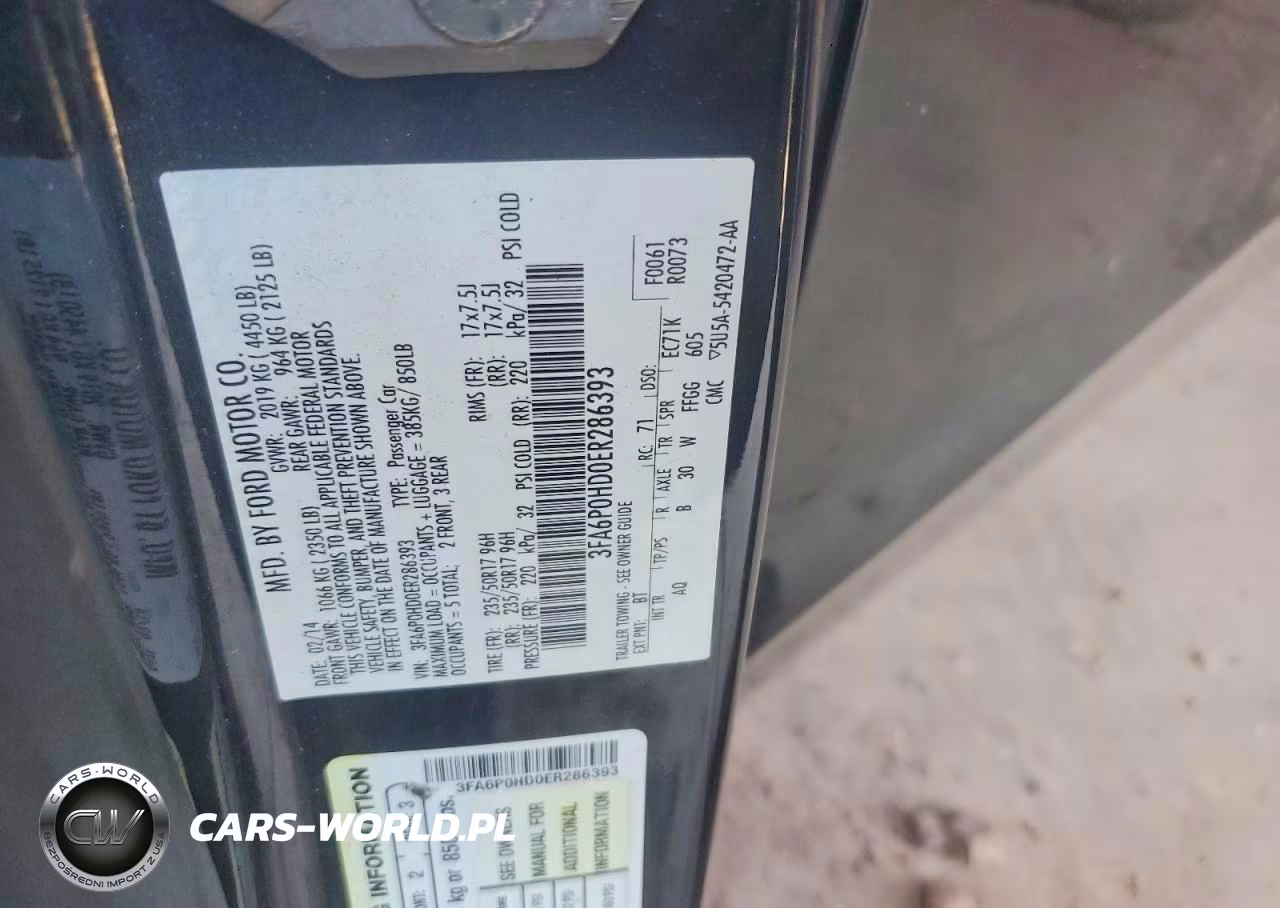 2014 Ford Fusion Se VIN:3FA6P0HD0ER286393 - 12