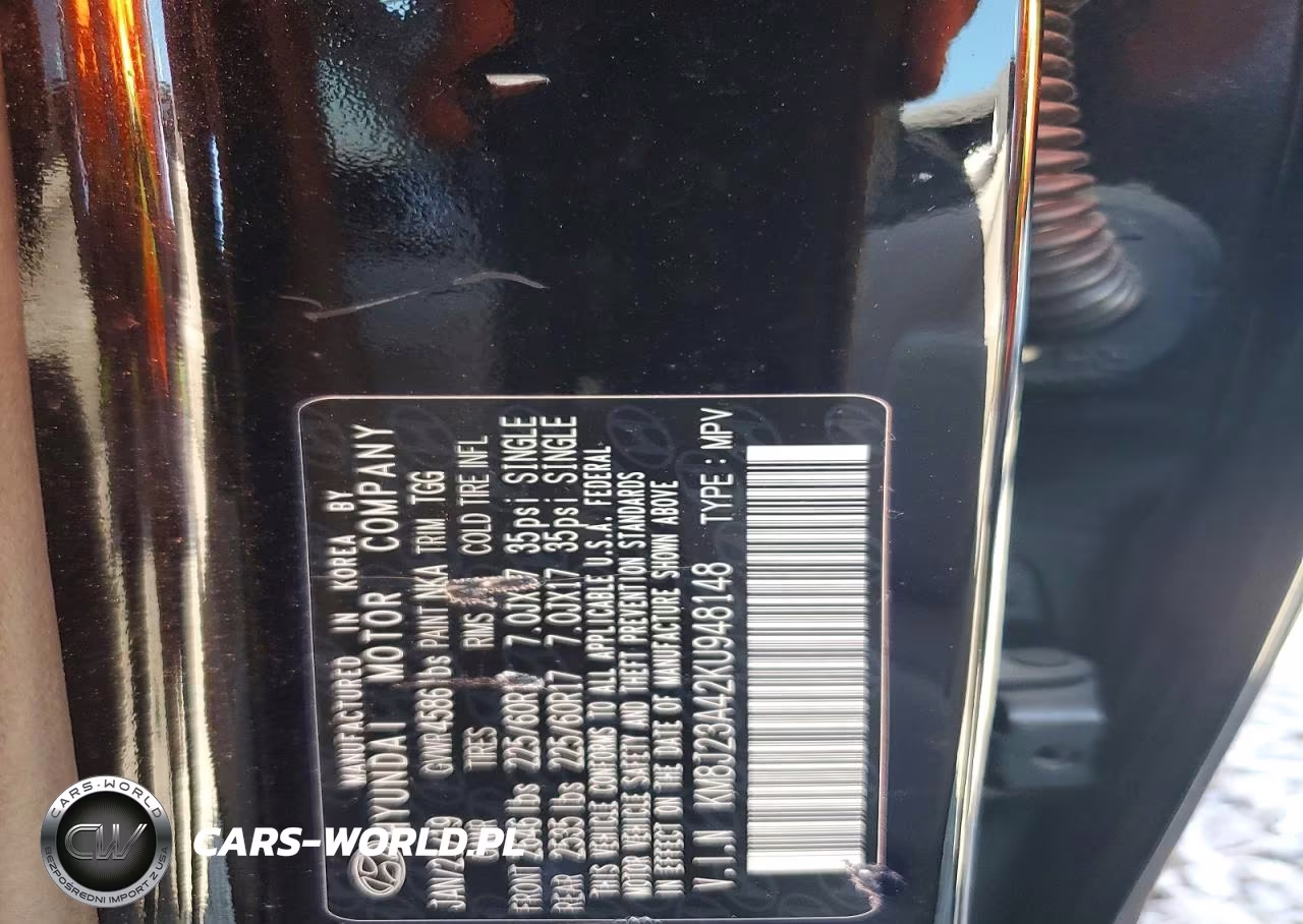 2019 Hyundai Tucson Se VIN:KM8J23A42KU948148 - 13