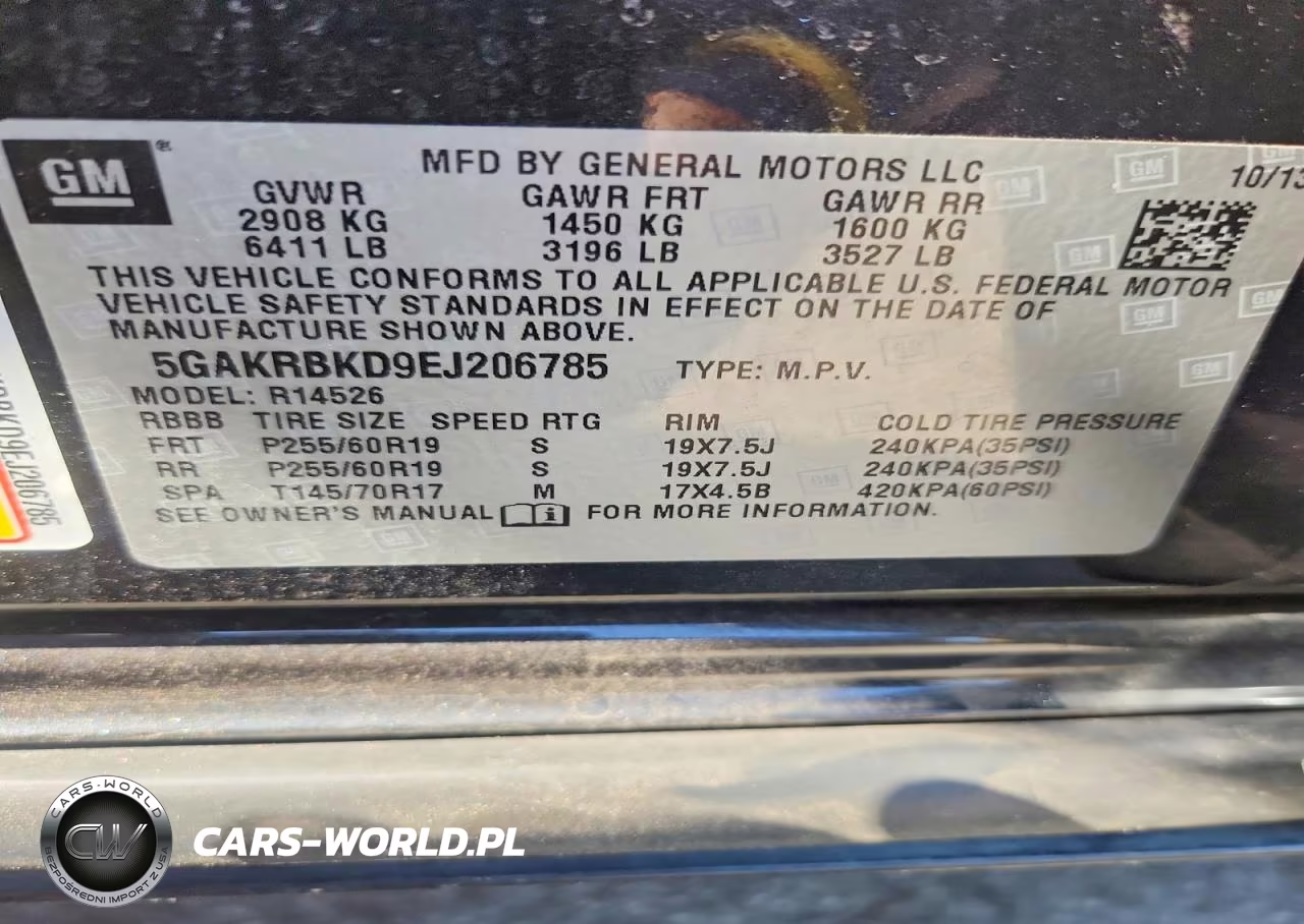 2014 Buick Enclave VIN:5GAKRBKD9EJ206785 - 13
