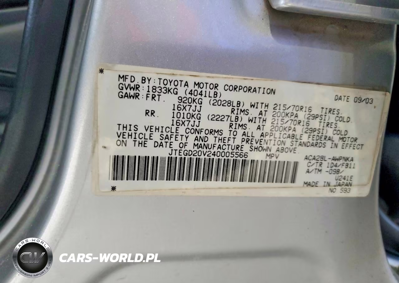 2004 Toyota Rav4 Base VIN:JTEGD20V240005566 - 13