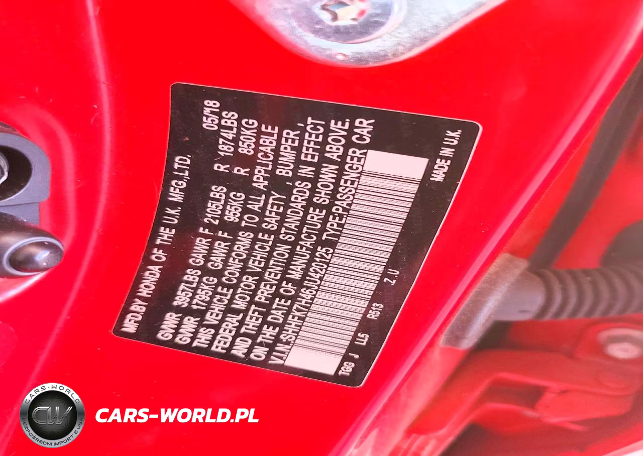2018 Honda Civic Sport VIN:SHHFK7H46JU420125 - 12