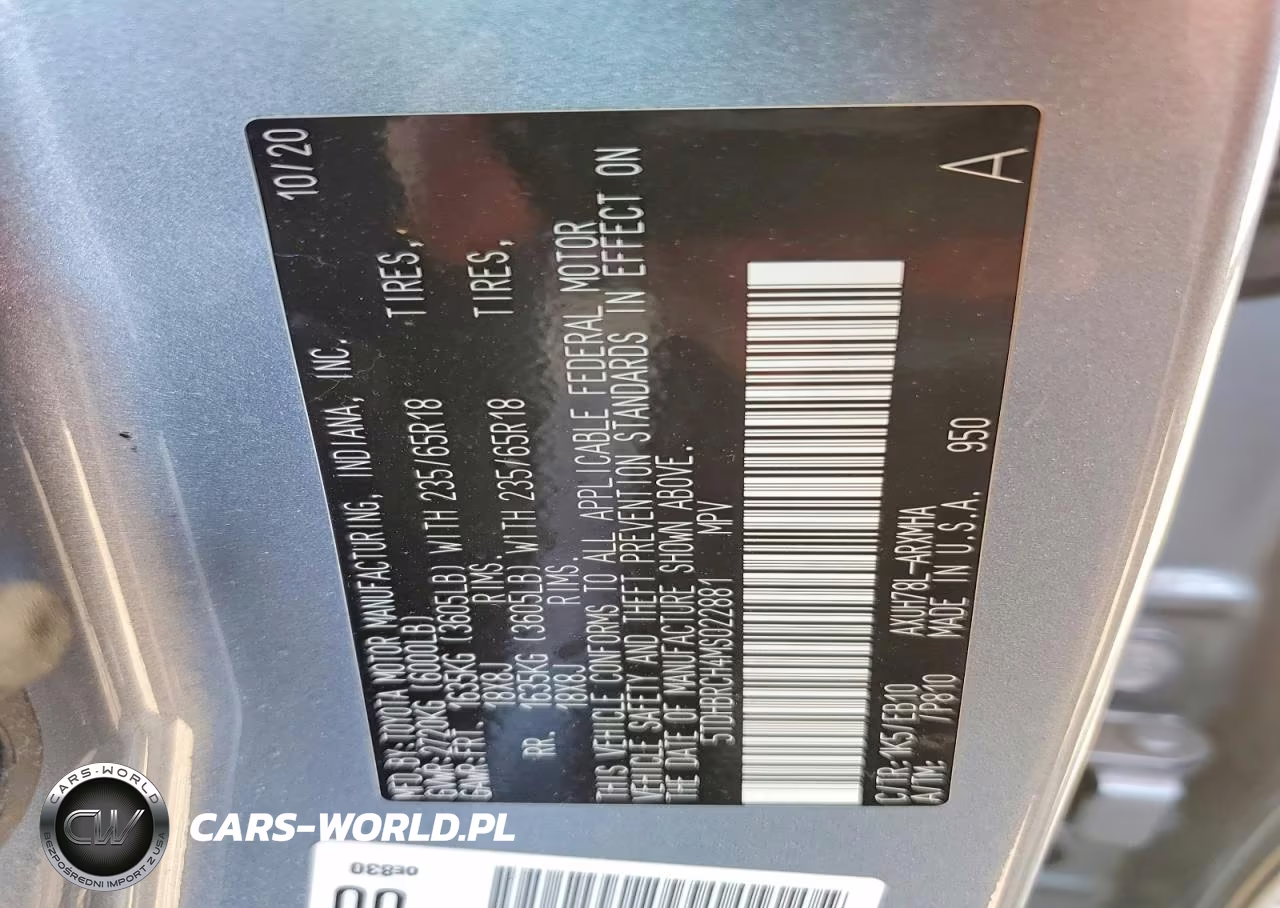 2021 Toyota Highlander Hybrid Xle VIN:5TDHBRCH4MS022881 - 13