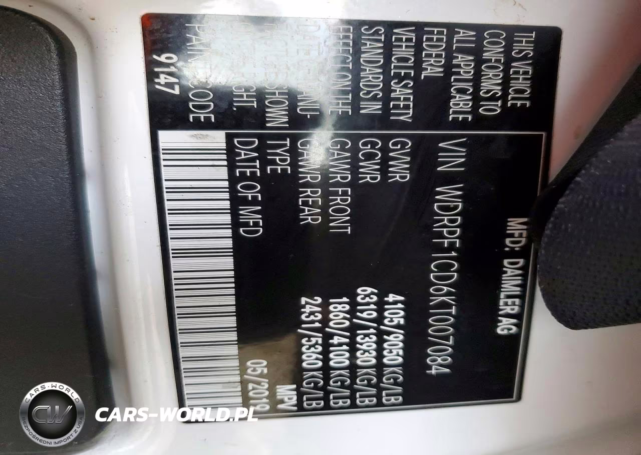 2019 Freightliner Sprinter 2500-3500 Delivery Van VIN:WDRPF1CD6KT007084 - 14