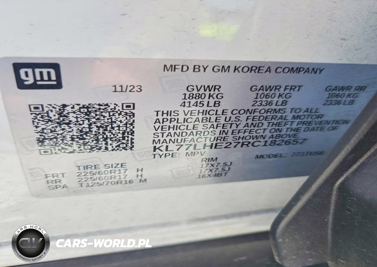 2024 Chevrolet Trax 1Lt VIN:KL77LHE27RC182657 - 13