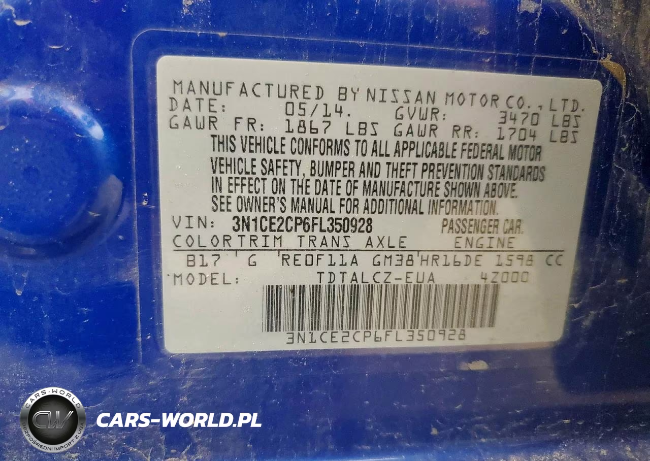 2015 Nissan Versa Note S Plus VIN:3N1CE2CP6FL350928 - 12