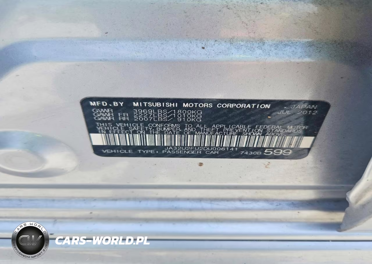2013 Mitsubishi Lancer Es-Es Sport VIN:JA32U2FU2DU006141 - 12