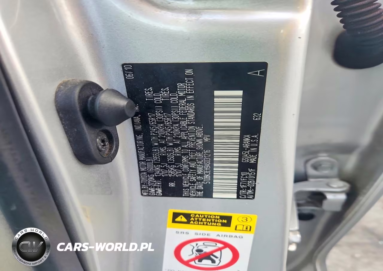 2010 Toyota Highlander Base VIN:5TDBK3EH9AS031216 - 13