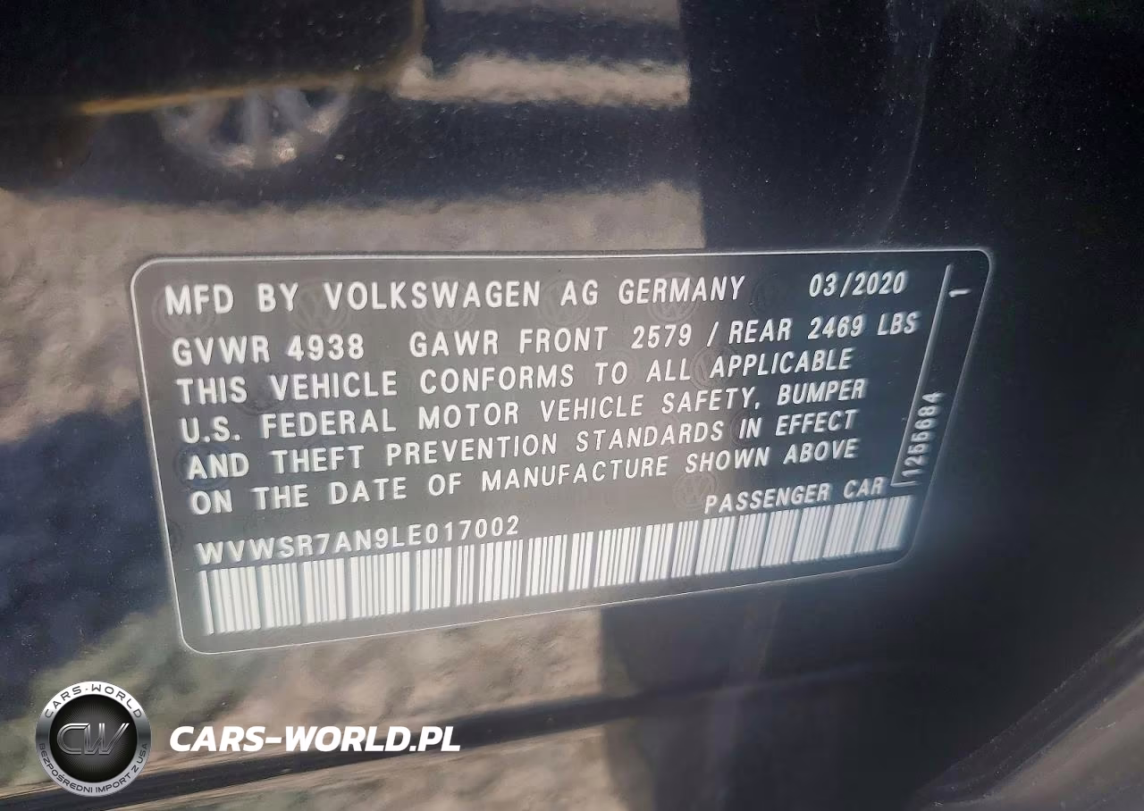 2020 Volkswagen Arteon Sel R-Line VIN:WVWSR7AN9LE017002 - 12
