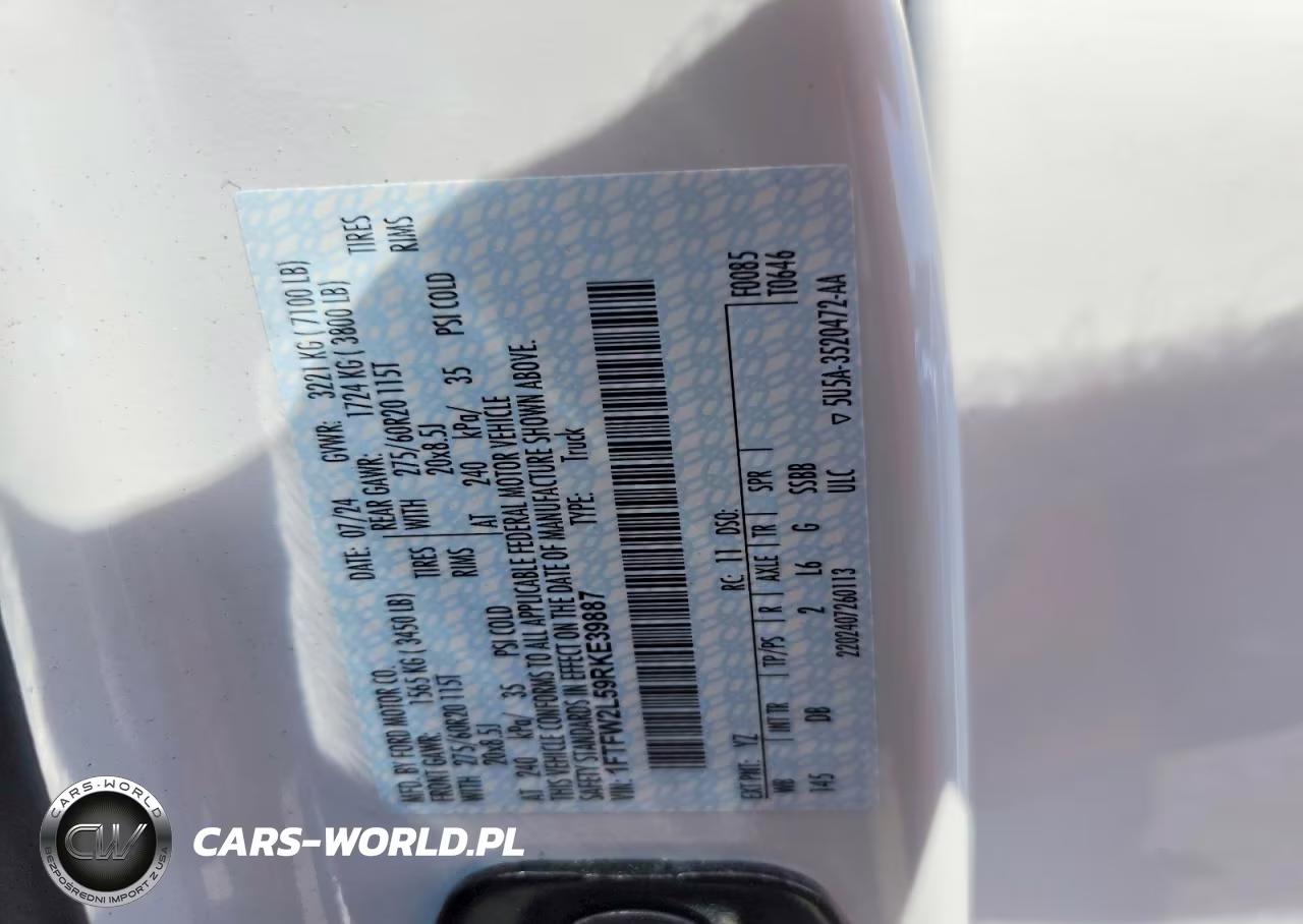 2024 Ford F150 Stx VIN:1FTFW2L59RKE39887 - 12