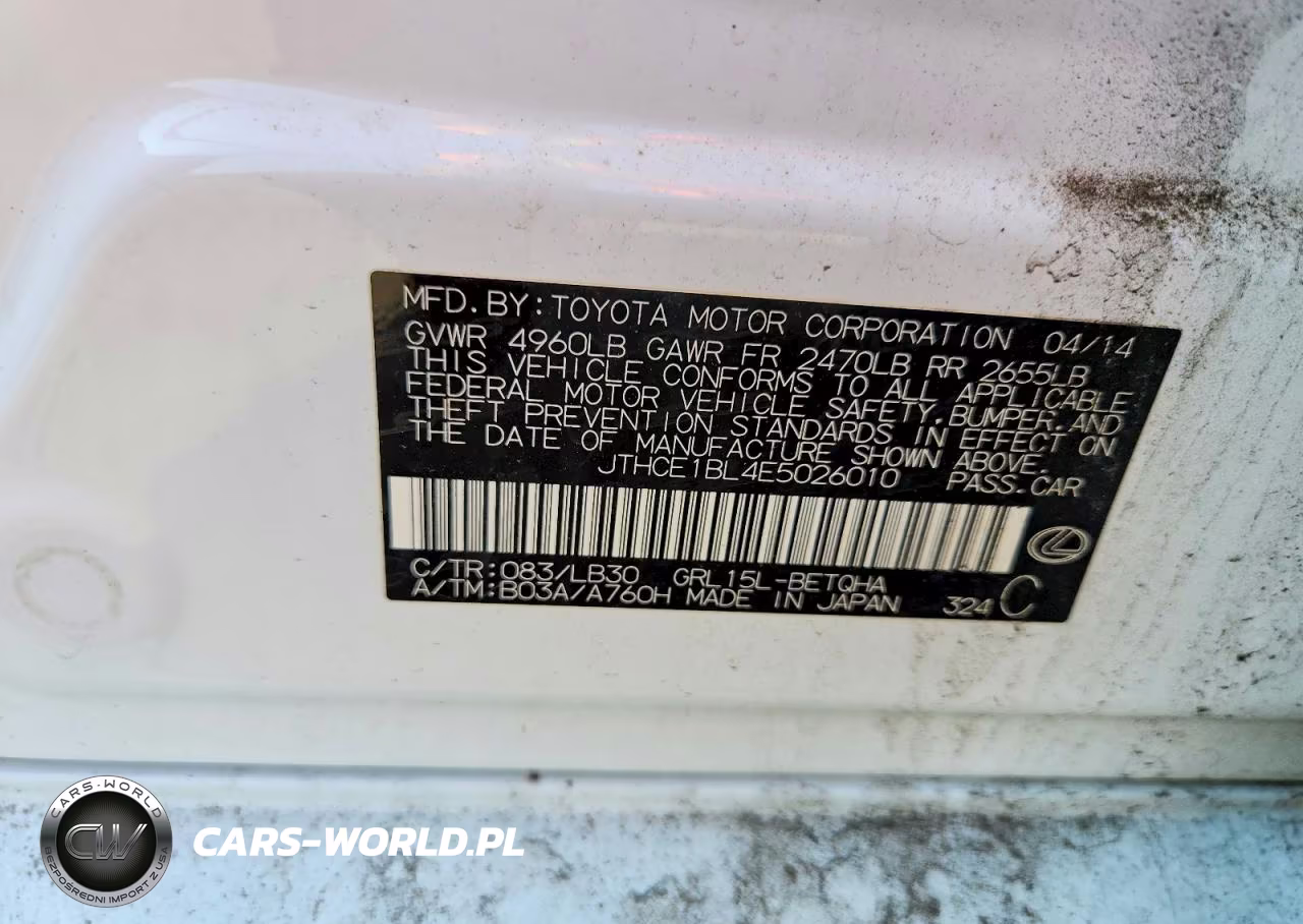 2014 Lexus Gs 350 VIN:JTHCE1BL4E5026010 - 12