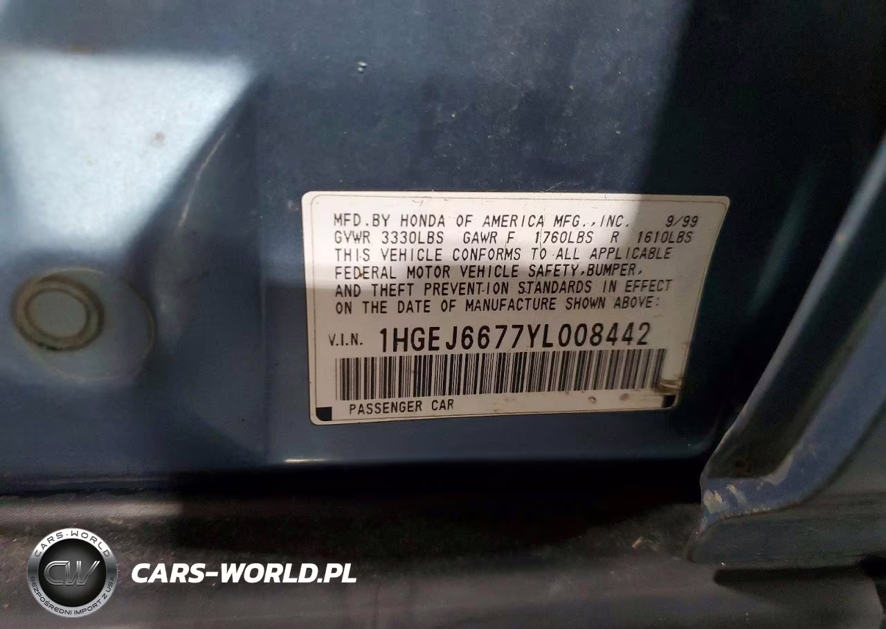 2000 Honda Civic Lx VIN:1HGEJ6677YL008442 - 12