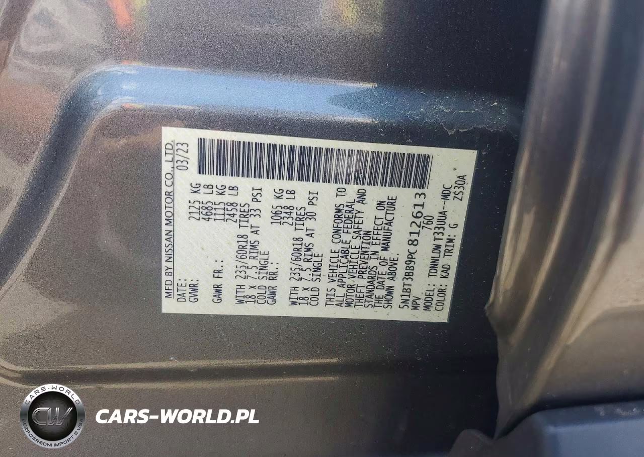 2023 Nissan Rogue Sv VIN:5N1BT3BB9PC812613 - 13