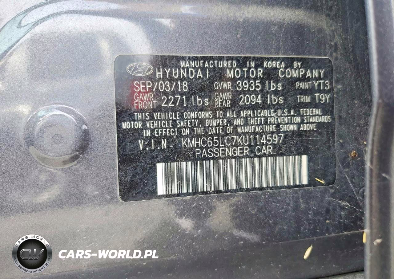 2019 Hyundai Ioniq Hybrid Blue VIN:KMHC65LC7KU114597 - 12