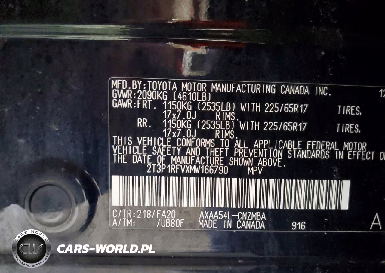 2021 Toyota Rav4 Xle VIN:2T3P1RFVXMW166790 - 12