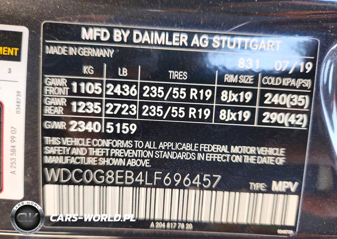 2020 Mercedes-Benz Glc 300 4Matic VIN:WDC0G8EB4LF696457 - 12