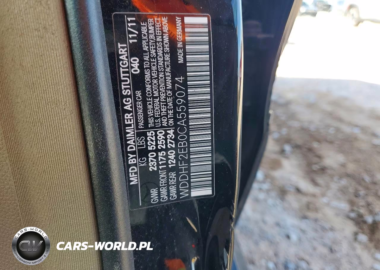 2012 Mercedes-Benz E 350 Bluetec VIN:WDDHF2EB0CA559074 - 12
