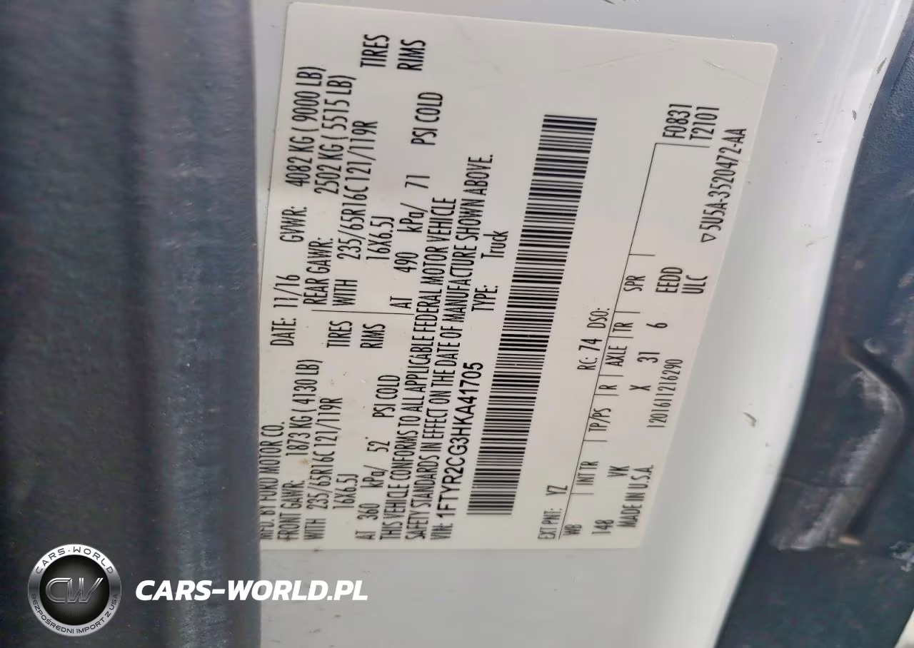 2019 Ford Transit VIN:1FTYR2CG3HKA41705 - 14