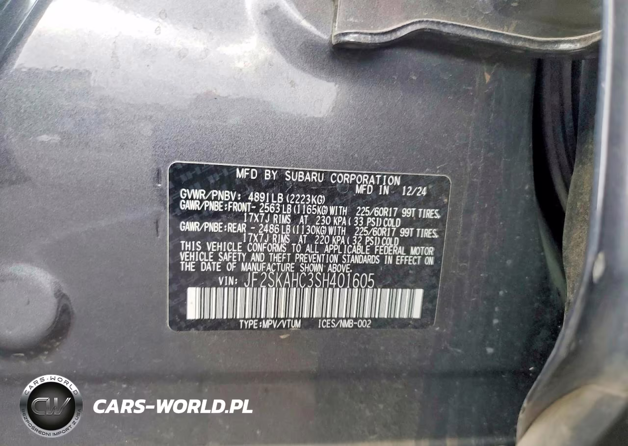 2025 Subaru Forester Wilderness VIN:JF2SKAHC3SH401605 - 12