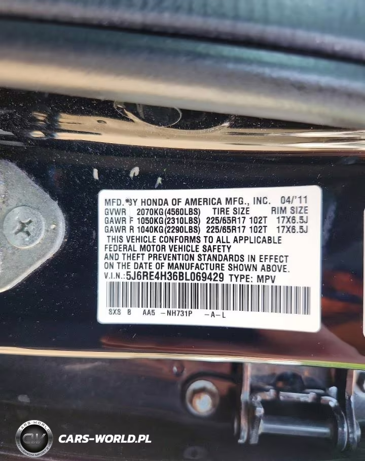 2011 Honda Cr-V Lx VIN:5J6RE4H36BL069429 - 13