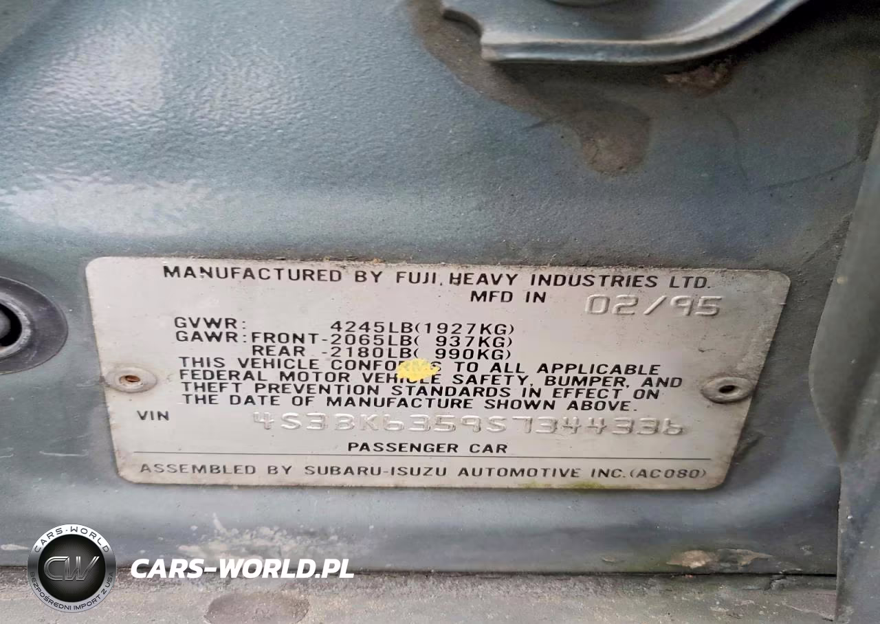 1995 Subaru Legacy L VIN:4S3BK6359S7344336 - 13